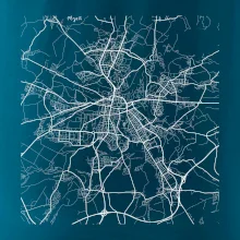 Mapy měst černobílé Plzeň