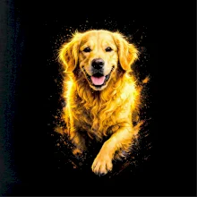 Obrázek polotón Zlatý retriever bežící