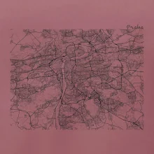 Mapy měst černobílé Praha
