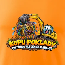 Bagrista kope poklady a kabely