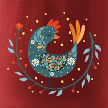 Folklor - slepice s kopretinou