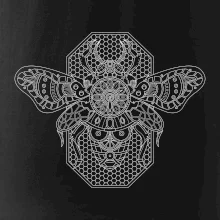 Steampunk včela černobílá