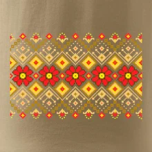 Ukrajinský vzor  - Červené květiny