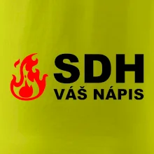 SDH nápis (oheň, název sboru - vlastní nápis)
