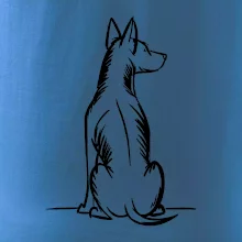 Pes kreslený zezadu