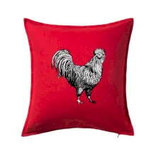 Kohout kreslený černobílý