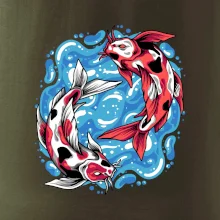 Yin & Yang Koi kapr - červený Yin & Yang Koi kapr - červený