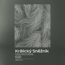 Králický Sněžník - vrstevnice v obdélníku