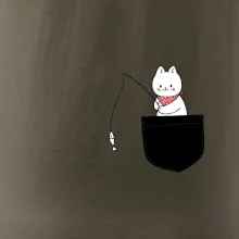 Kočka s rybou v kapse