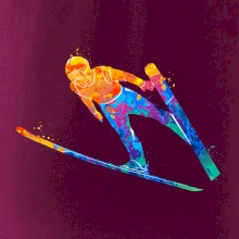 Skokan na lyžích splash