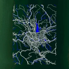 Jablonec nad Nisou - Mapa s vodními toky