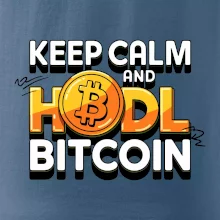 3D nápis Keep Calm and HODL Bitcoin