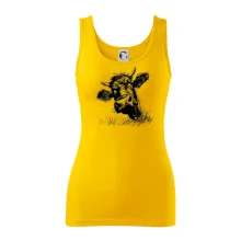 Černobílá karikatura černá kráva hlava