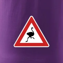 Dopravní značka - Pozor pštros