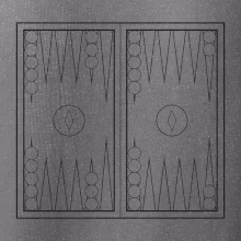 Backgammon černobílý