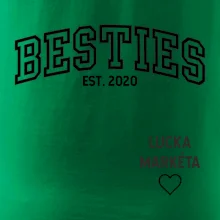 Párové mikiny - Besties (Rok a jména na rukávu)