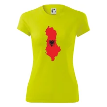 Albánie mapa a znak