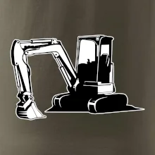 Bagr bez nápisu černobílý