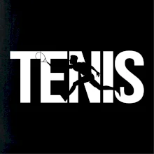 Tenis nápis silueta