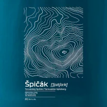 Špičák - vrstevnice v obdélníku