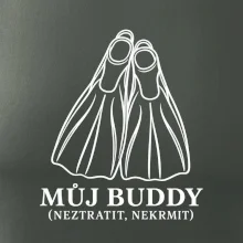 Můj buddy dvě překřížené potápěčské ploutve