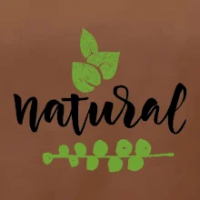 Natural - nápis v listech