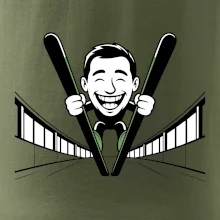 Vysmátý kreslený skokan