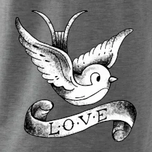 Love holubice - kreslená