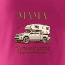Máma dovolená začíná až si konečně sednu obytný pick-up