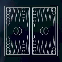 Backgammon černobílý