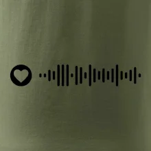 Zamilovaný Spotify kód na prsu