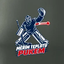 Hokejový teploměr pukem