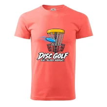 Discgolfový koš s letícím diskem eat sleep repeat