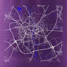 Olomouc - Mapa s vodními toky