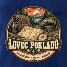 Lovec pokladů vintage horský odznak