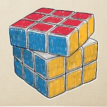 Rubikova kostka kreslená