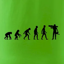 Evoluce dřevorubec - pila a kmen