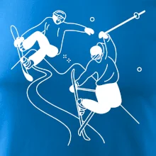 Lyžovaní - kresleny obrázek