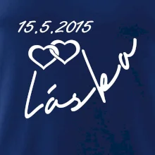 Mikina láska s datumem na rukávu