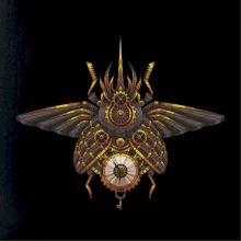 Steampunk brouk barevný