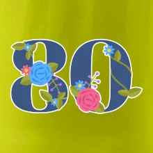 Květinové číslo kreslené - 80