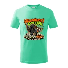Halloweenský černý kocour čeká na podrbání