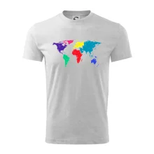 Světové kontinenty bez názvů - barevné