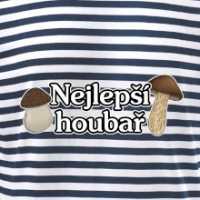 Nejlepší houbař - nápis s houbama