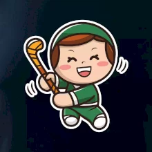 Ikona pozemní hokej holka