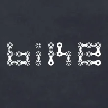 Bike nápis řetěz