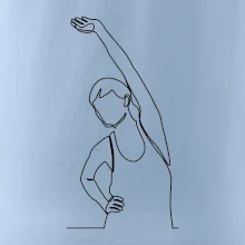 Protahující se žena jedním tahem