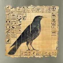 Egyptské hieroglyfy pták