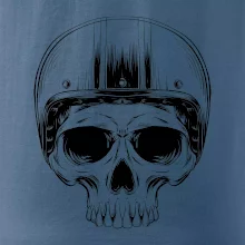 Motorkář lebka s kulatou hlavou