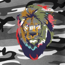 Hlava lva kreslená jednoduchá